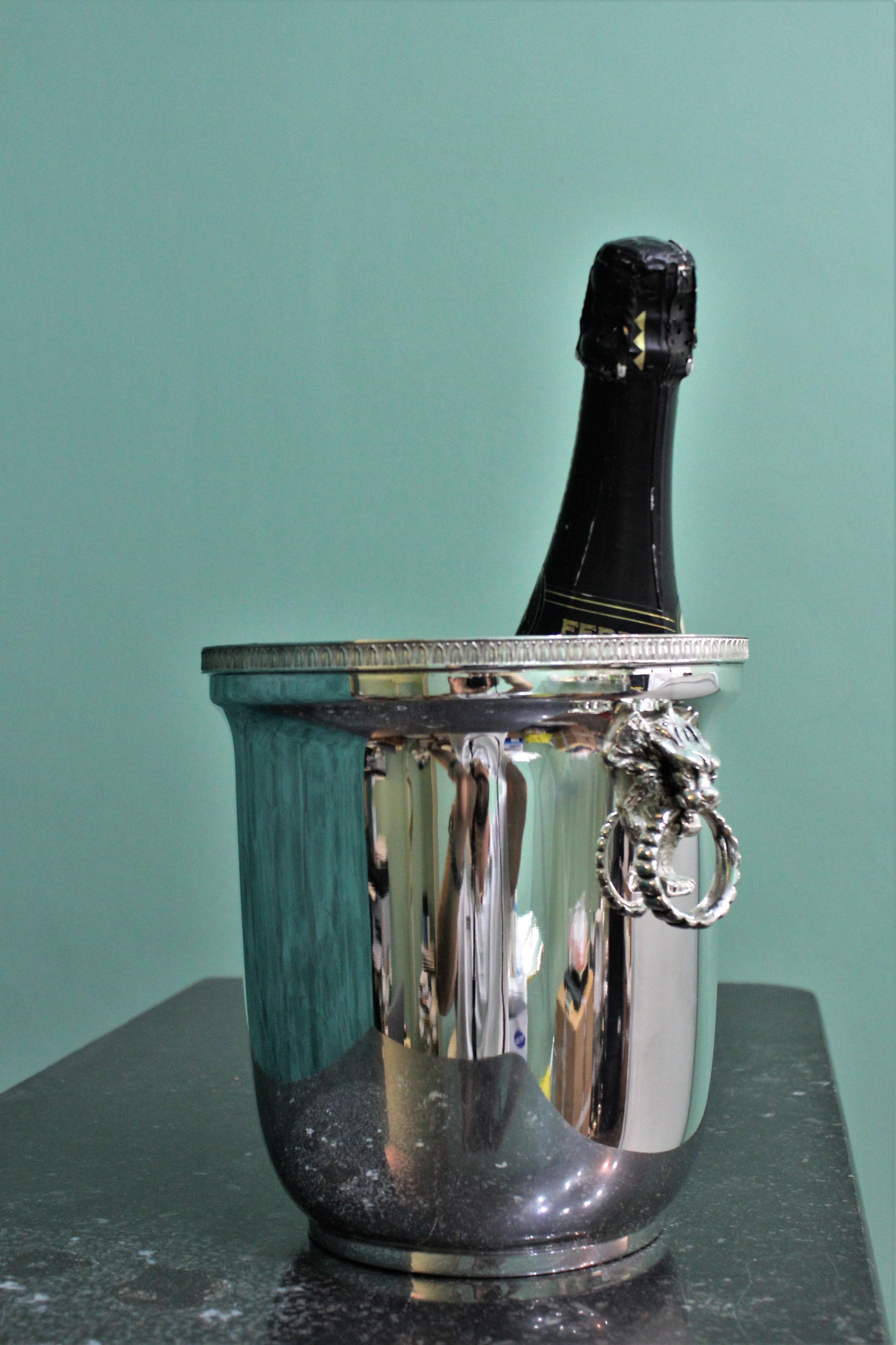 20th Century Empire Silver Wine Cooler Italy, 1950s For Sale 6