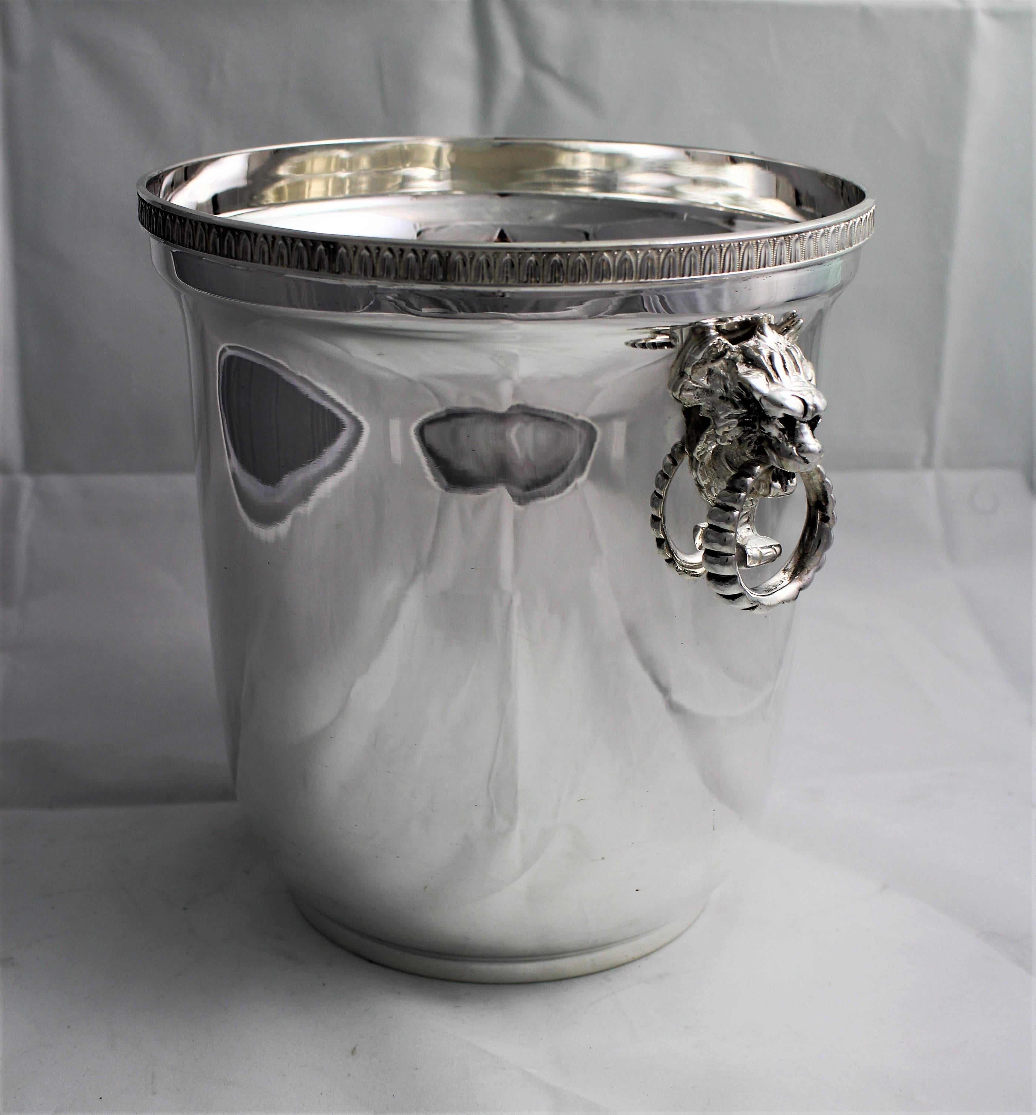 20th Century Empire Silver Wine Cooler Italy, 1950s In Good Condition For Sale In Florence, IT