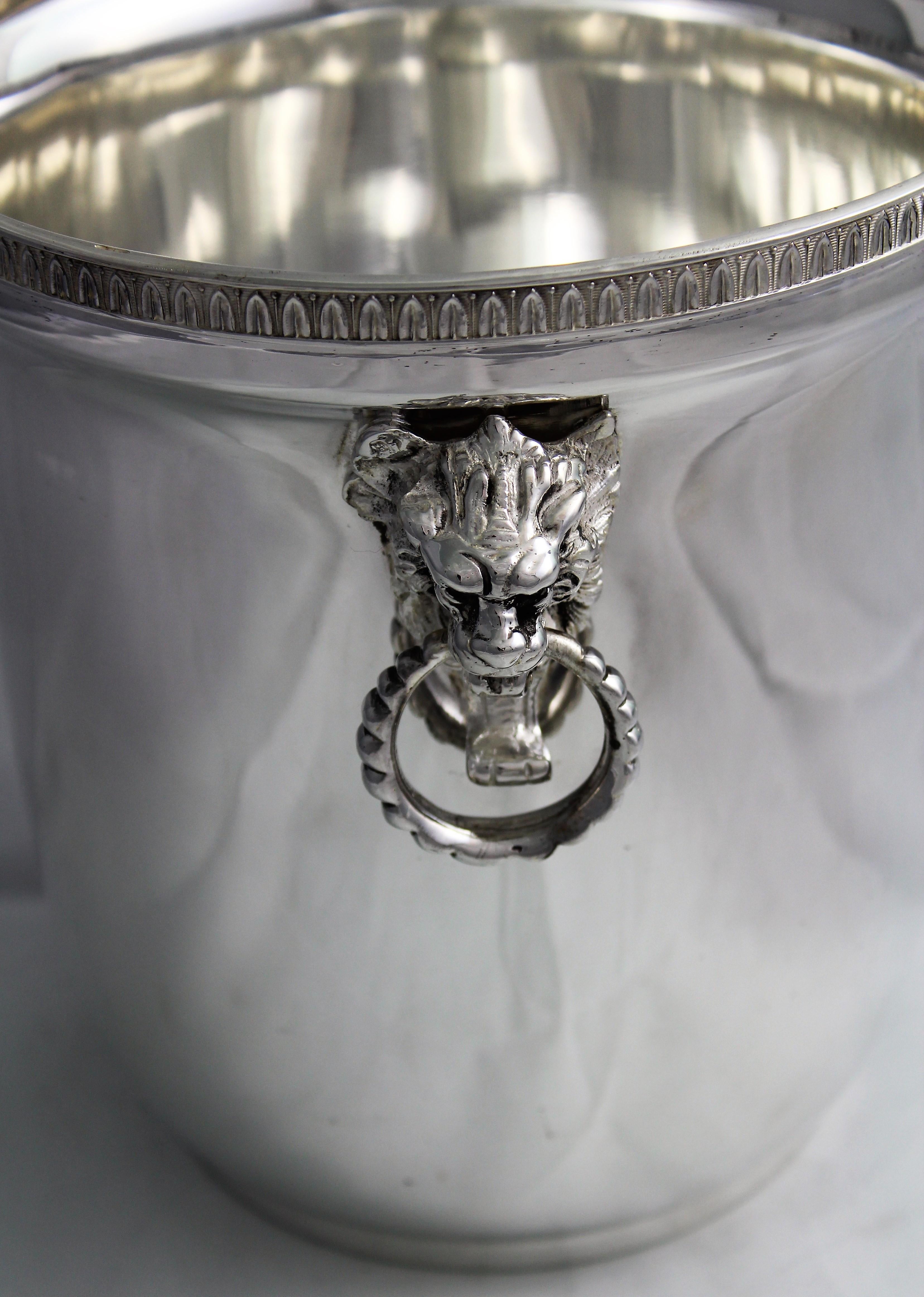 20th Century Empire Silver Wine Cooler Italy, 1950s For Sale 1