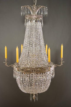 20th Century Empire Style Basket Chandelier