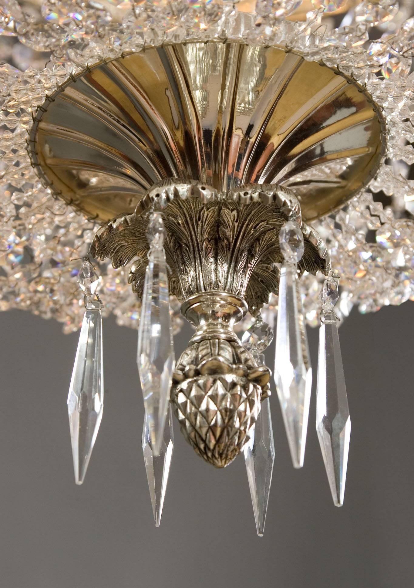 20th Century Empire Style Basket Chandelier For Sale 1