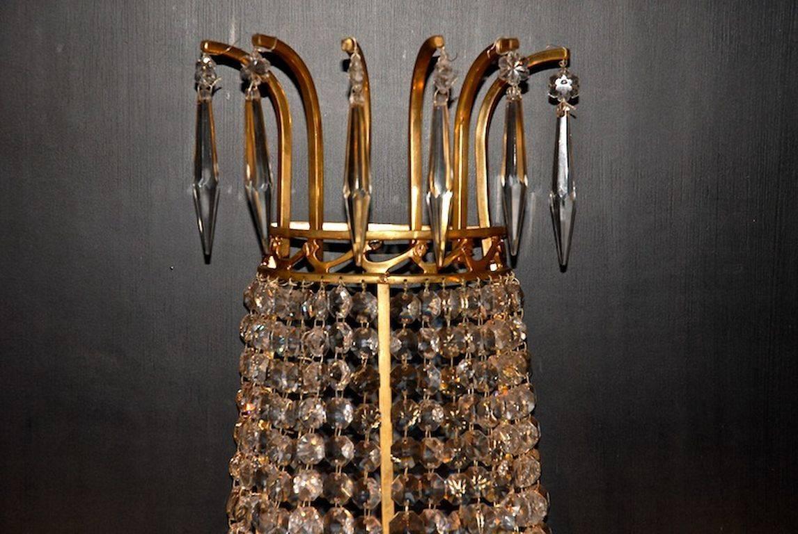 20th Century Empire Style Basket Wall Light For Sale 2