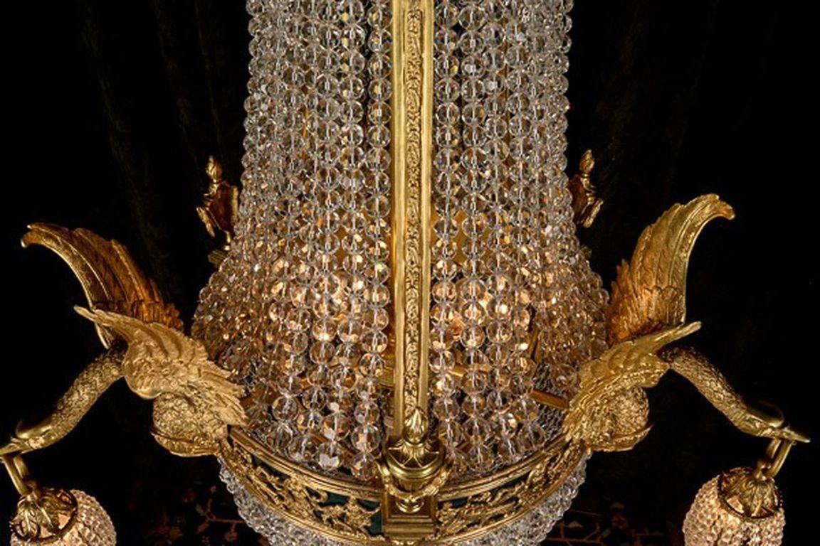 Kronleuchter im Empire-Stil des 20. Jahrhunderts, verweist auf die Kaiserin Josphine (Französisch) im Angebot