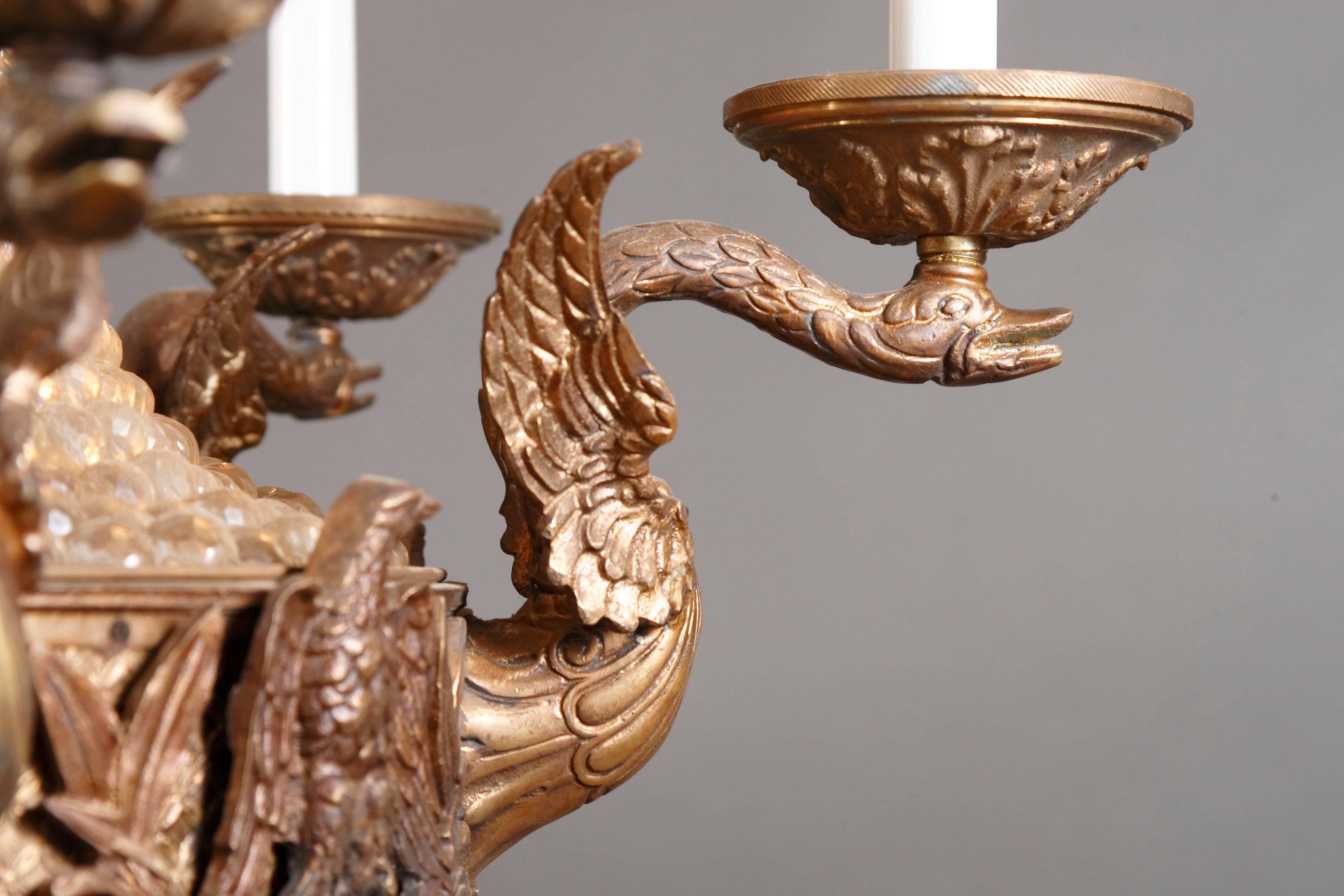 French 20th Century Empire Style Chandelier Referred to Empress Joséphine