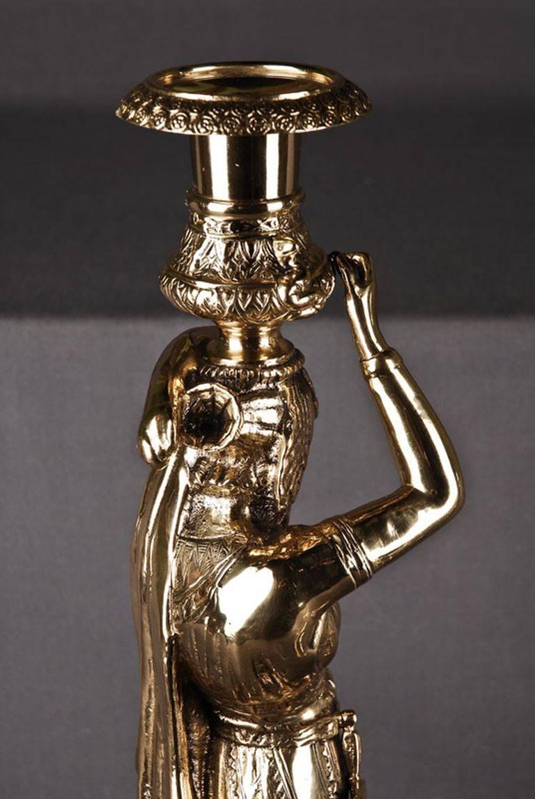 Finely engraved and casted bronze. Full plasticized, feminine historical Egyptian representation. 

(T-Mr-21-Bp).