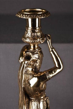 20th Century Empire Style Figure-Formed Candelabra