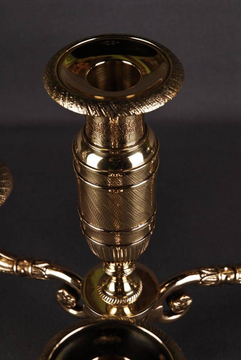 20th Century Empire Style Figure-Formed Candelabra For Sale 3