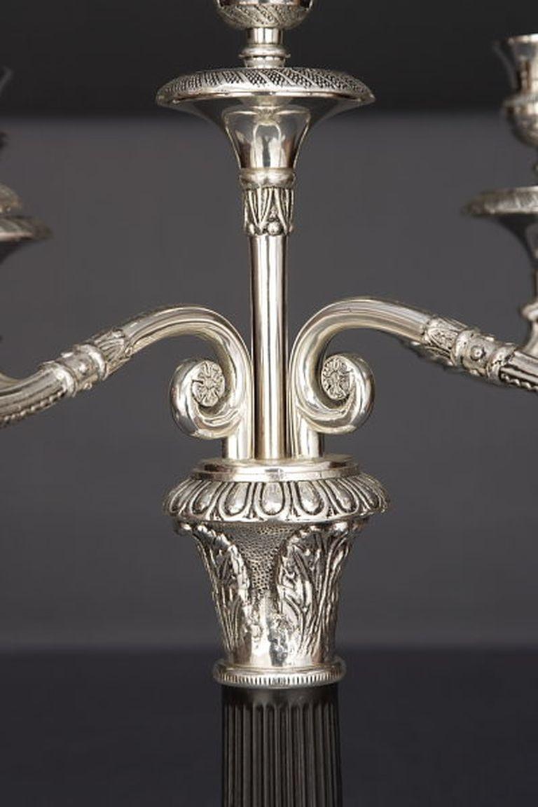 20th Century Empire Style Four Sweeping Arms Candlestick/Candelabra In Good Condition For Sale In Berlin, DE