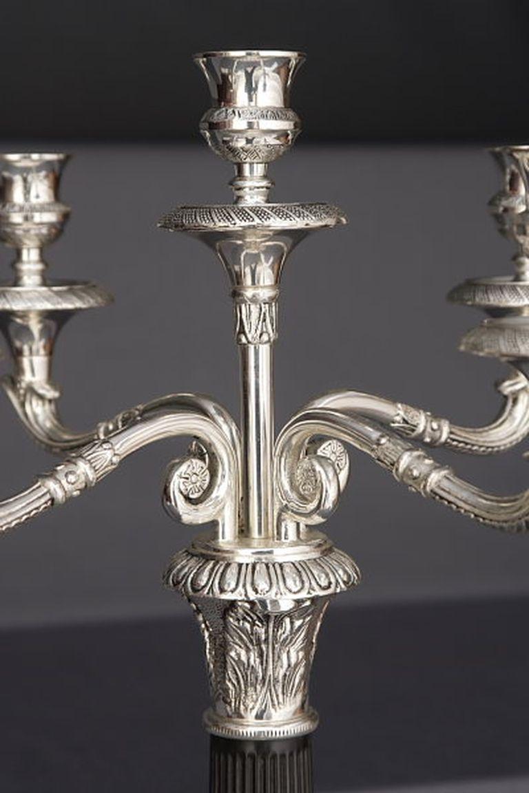 20ième siècle Chandelier/chandelier à quatre bras de balayage de style Empire du 20e siècle en vente