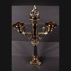 20th Century Empire Style Horn-Formed Rolling Candlesticks French Candelabra