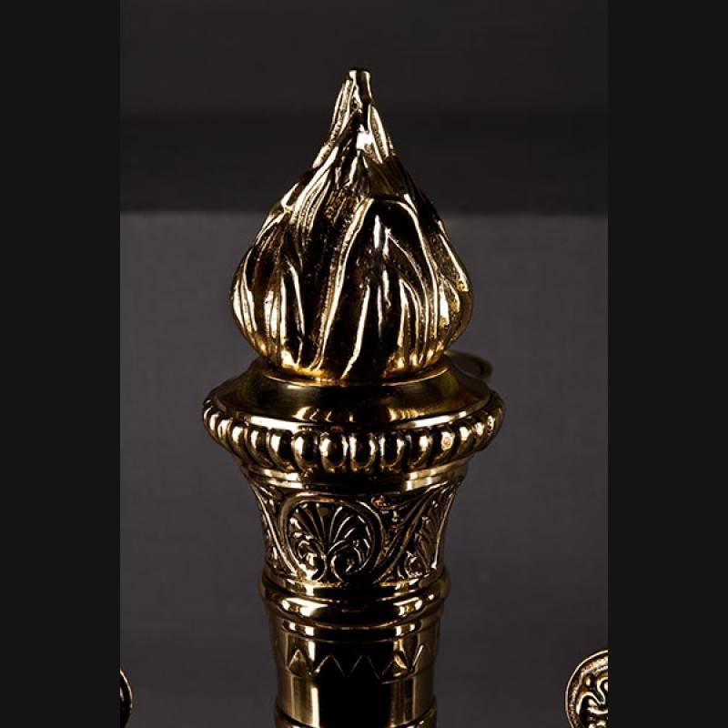 Cast 20th Century Empire Style Horn-Formed Rolling Candlesticks French Candelabra For Sale