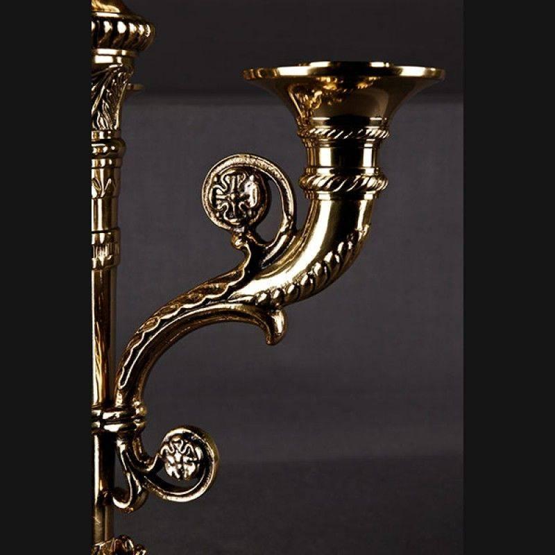 20th Century Empire Style Horn-Formed Rolling Candlesticks French Candelabra In Good Condition For Sale In Berlin, DE