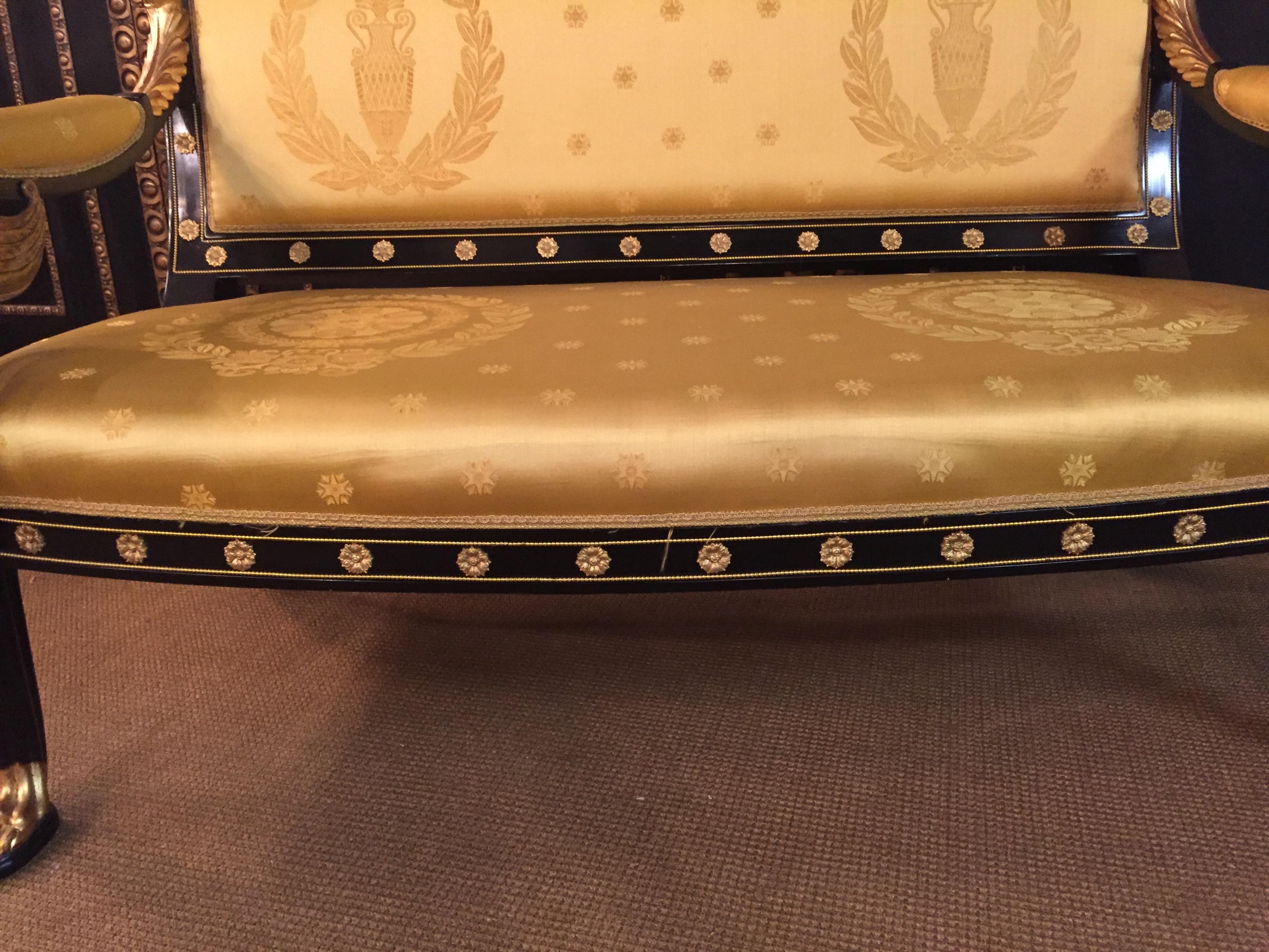 20th Century Empire Style Lion Kanapee Sofa 10