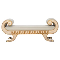 20th Century Empire Style Painted and Gilded Stool