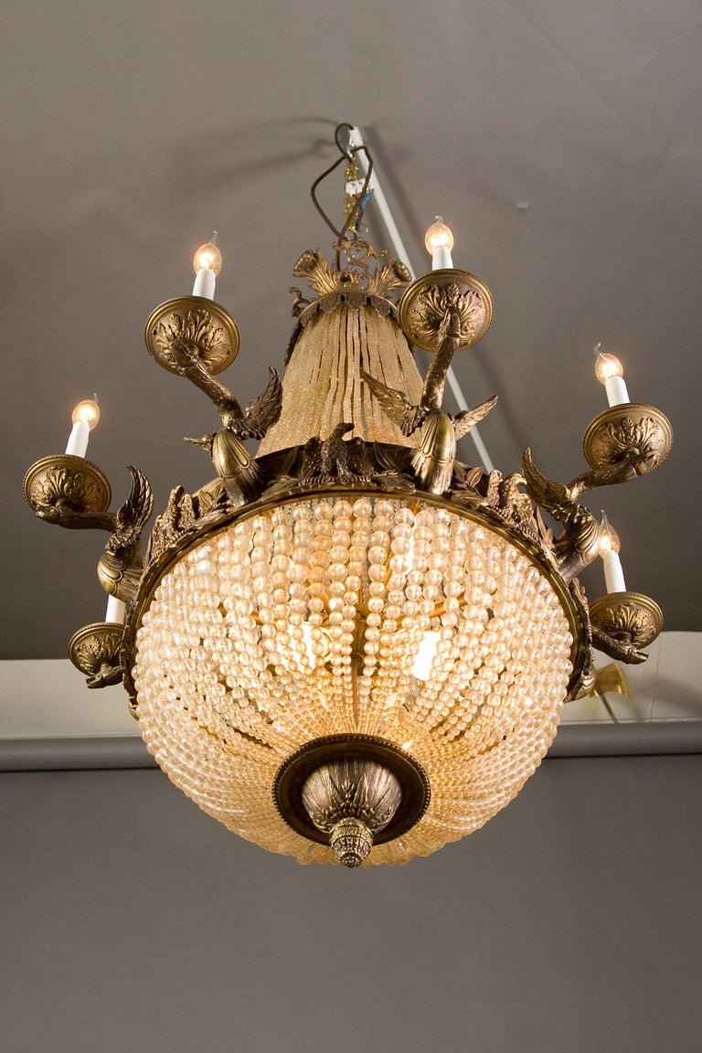 20th Century Empire Style Splendid Chandelier or Candelabra For Sale at