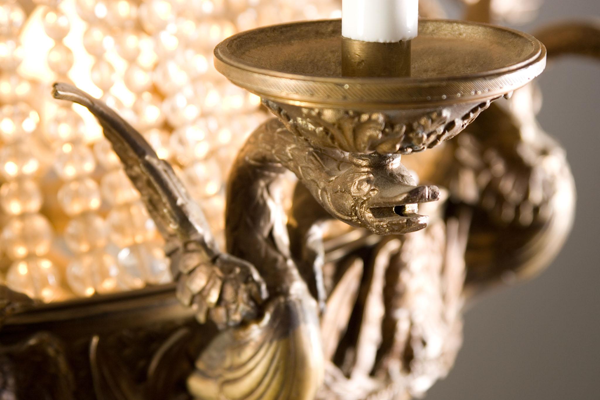 20th Century Empire Style Splendid Chandelier or Candelabra For Sale at