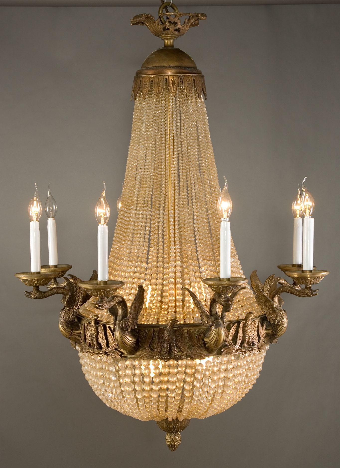 20th Century Empire Style Splendid Chandelier or Candelabra For Sale at
