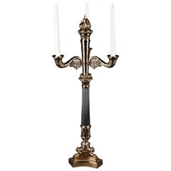 20th Century Empire Style three Claw-Feet French Candelabra