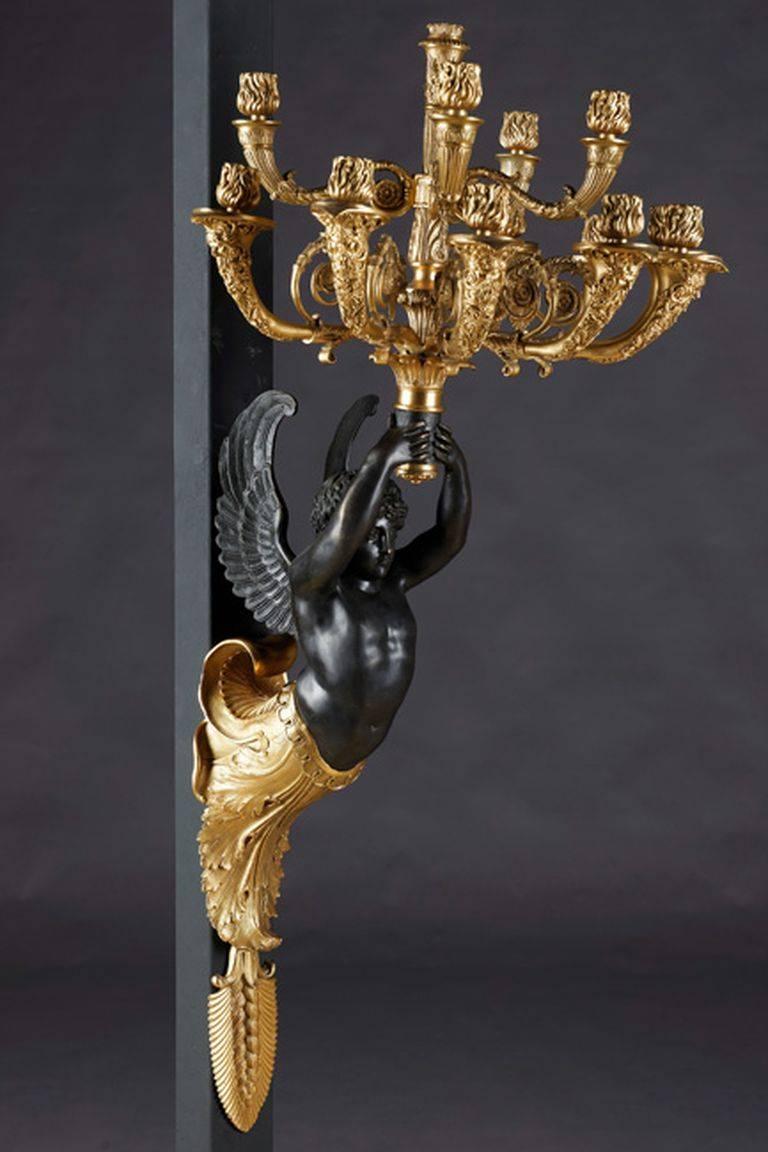 Ceinture murale/applique de style Empire du 20e siècle d'après Antoine-André Ravrio Bon état - En vente à Berlin, DE