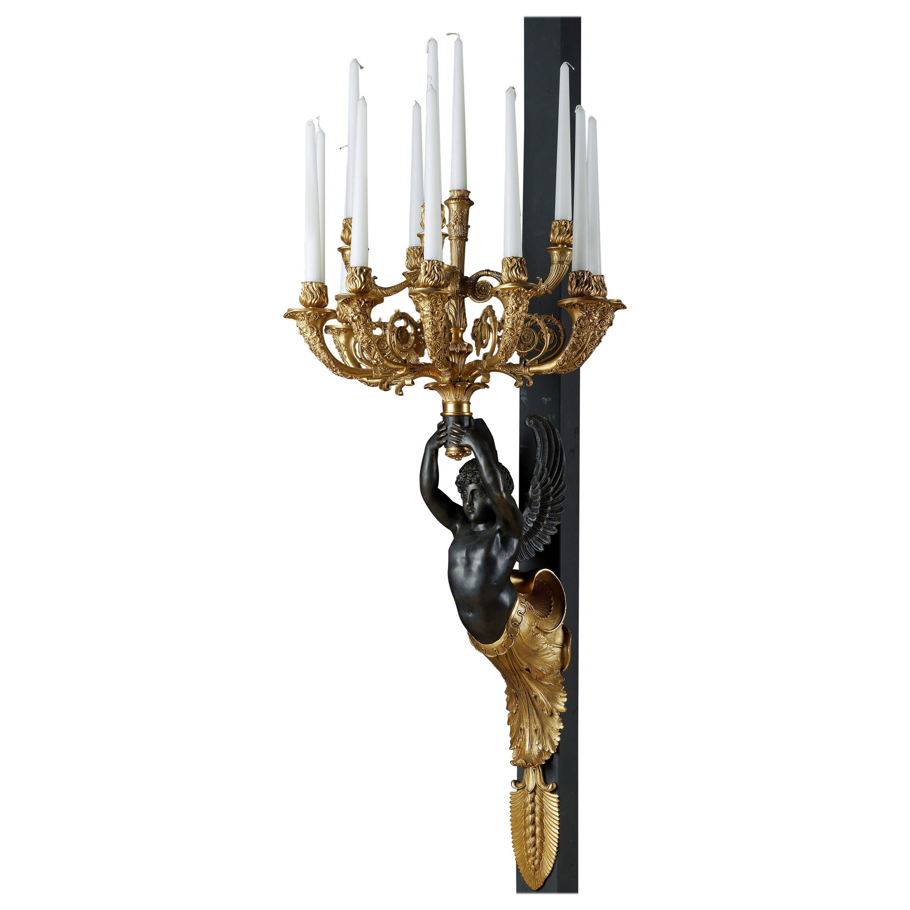 20th Century Empire Style Wall Girdle/Wall Light after Antoine-André Ravrio For Sale