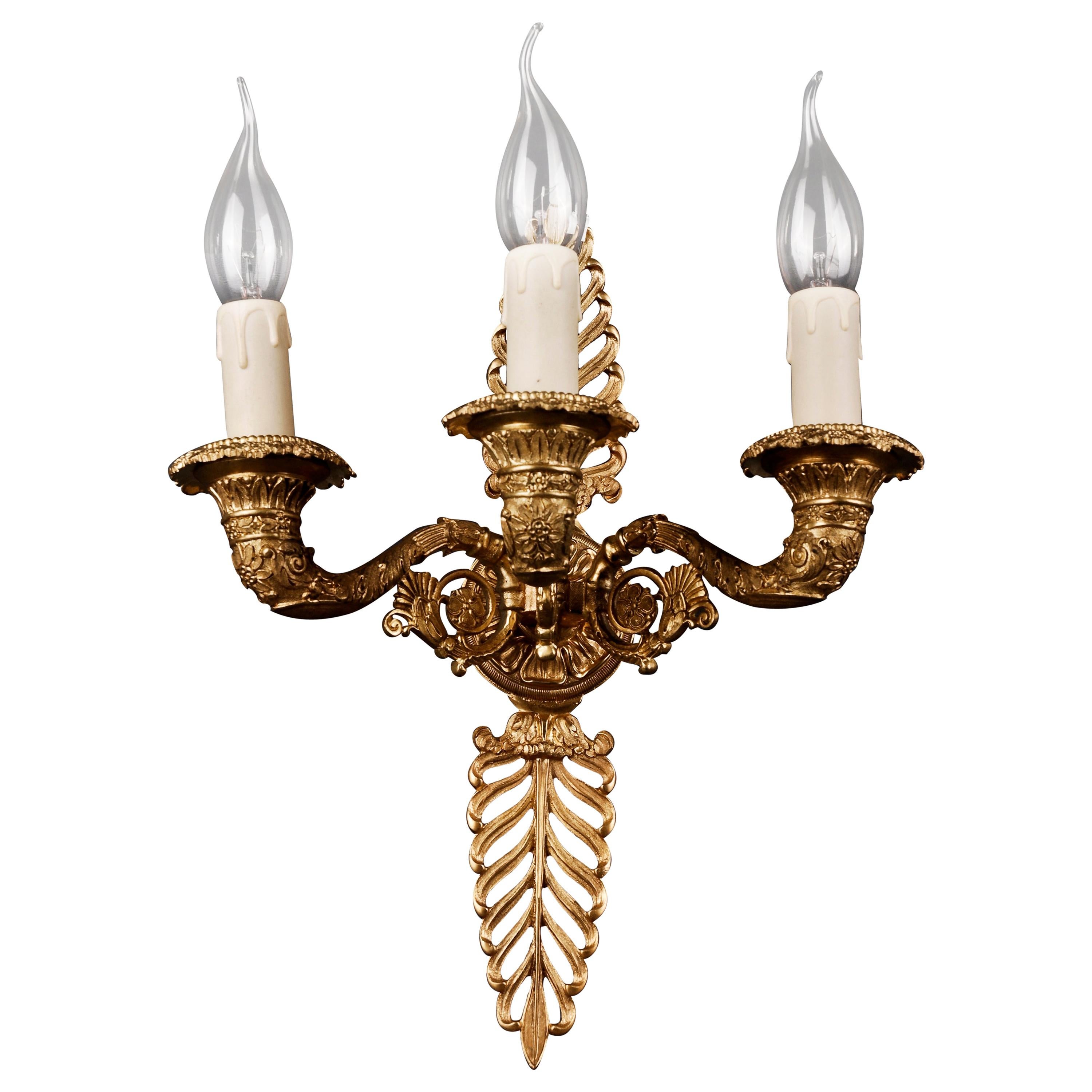 20th Century Empire Style Wall Light Lamp For Sale