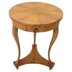 20th Century Empire Style Walnut Round Side Table 