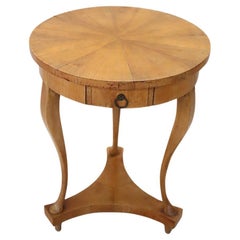 20th Century Empire Style Walnut Round Side Table