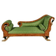 Antique 20th Century Empire Swan Chaise Longue/Sofa Lounge