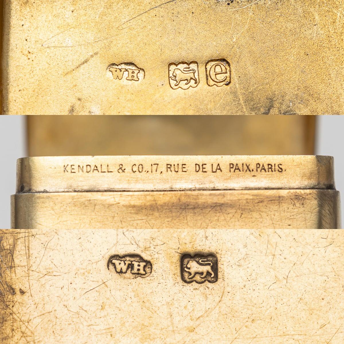 Caja inglesa del siglo XX para frascos de perfume de plata chapada en oro de 22 quilates, William Hornby en venta 10