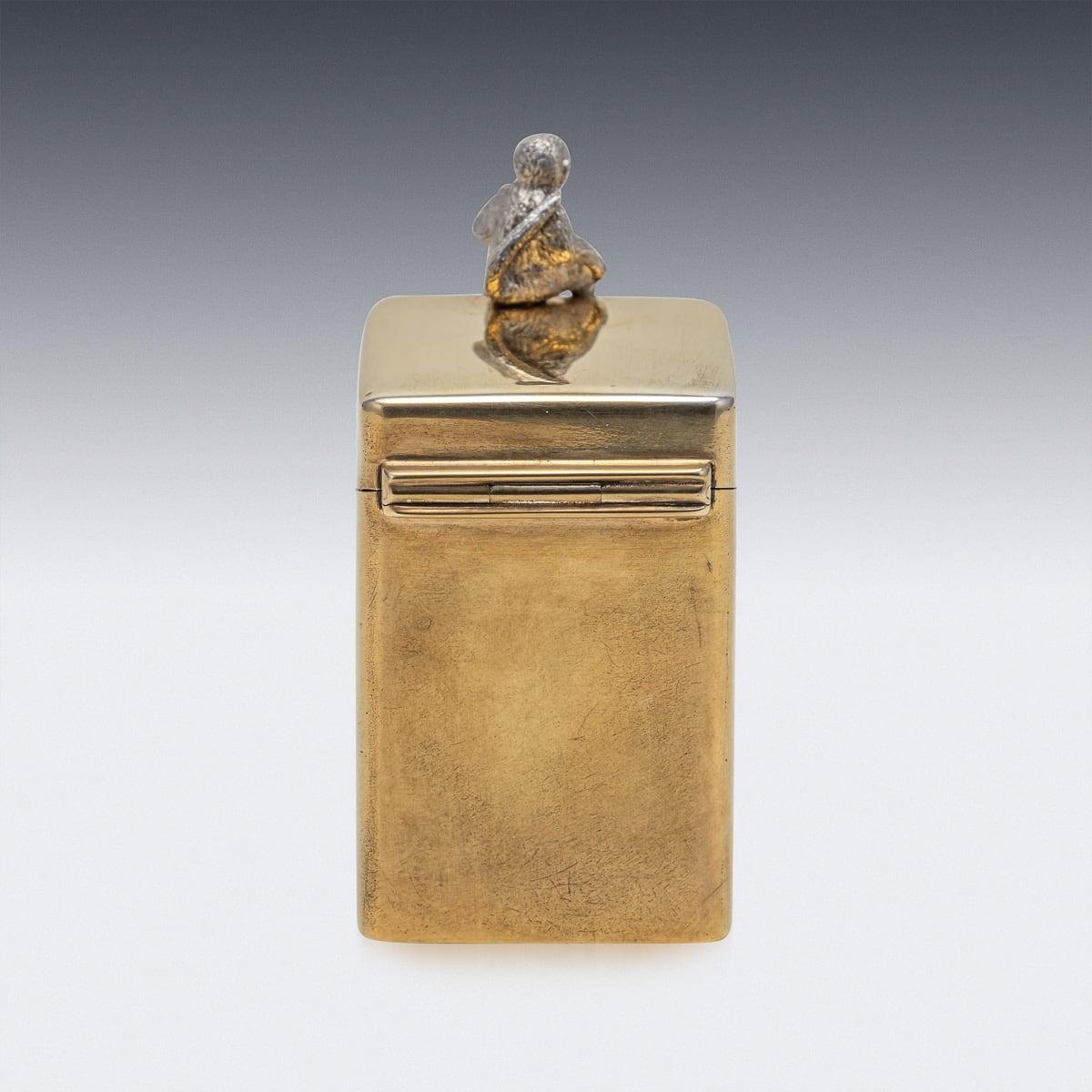 Caja inglesa del siglo XX para frascos de perfume de plata chapada en oro de 22 quilates, William Hornby en Bueno estado para la venta en Royal Tunbridge Wells, Kent