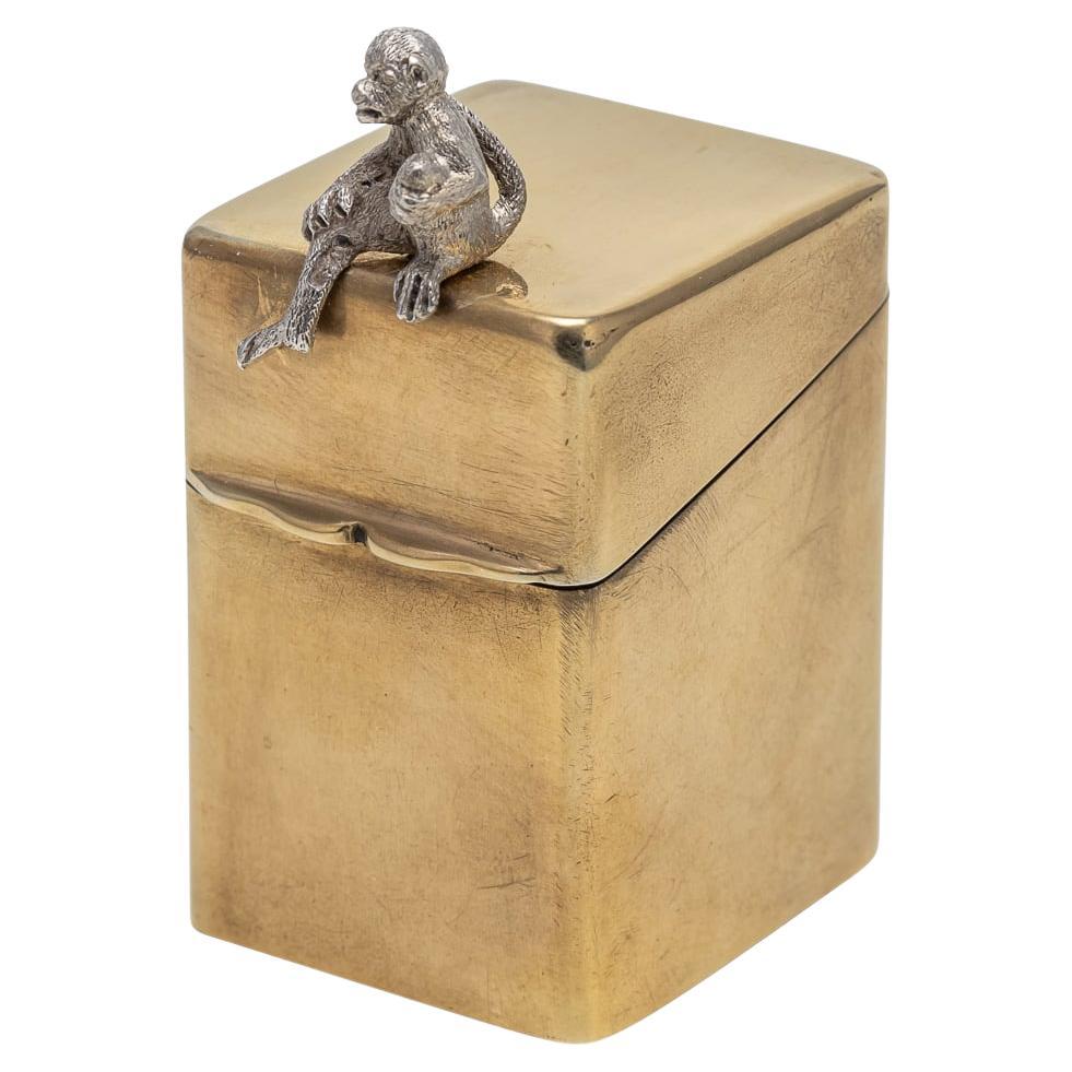 Caja inglesa del siglo XX para frascos de perfume de plata chapada en oro de 22 quilates, William Hornby en venta