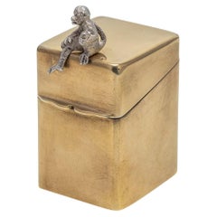 Boîte à flacons de parfum anglaise du 20ème siècle en argent plaqué or 22 carats, William Hornby
