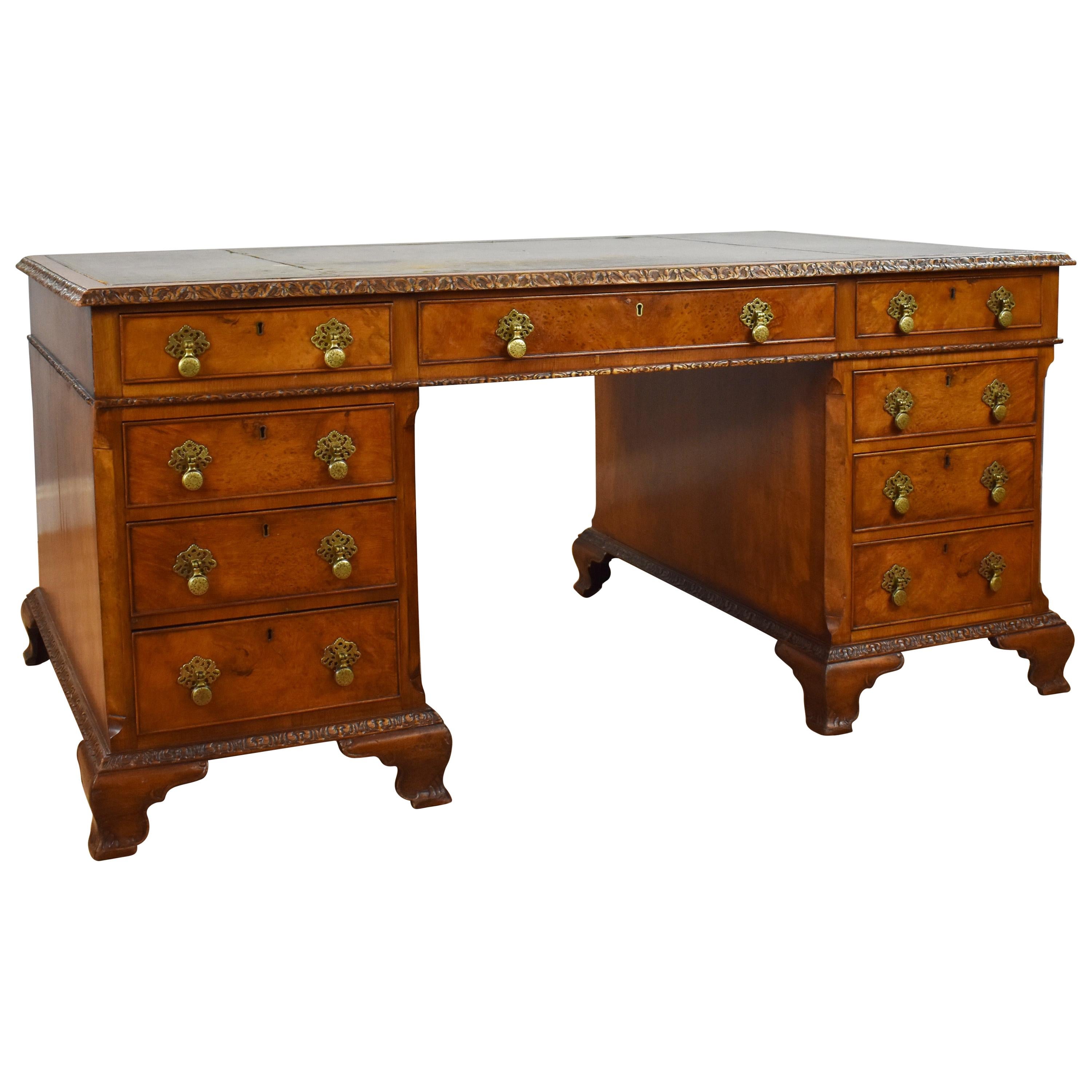 Antique English Partners Desk at 1stDibs