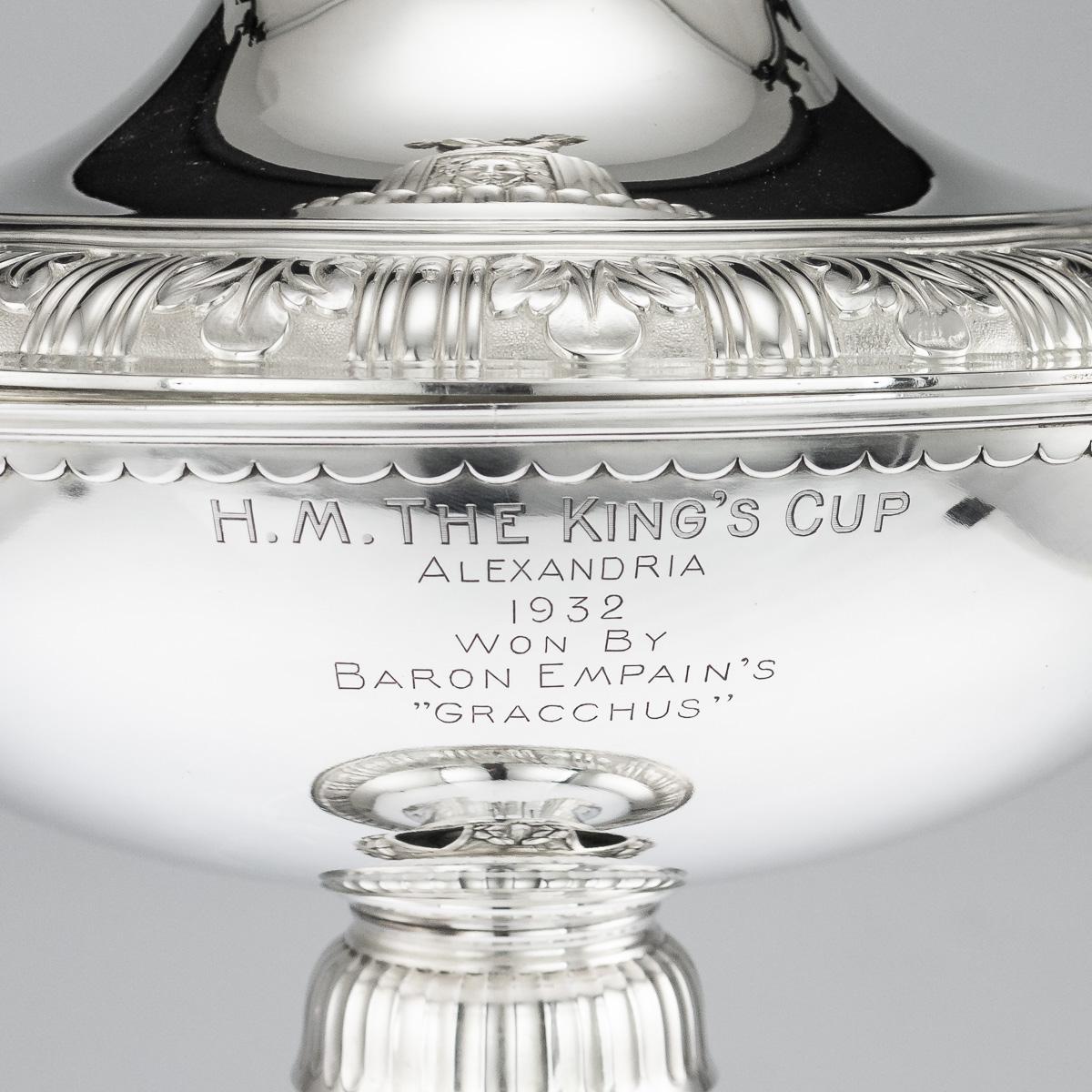 20th Century English Art Deco Large Solid Silver 'H.M The Kings Cup', circa 1932 4