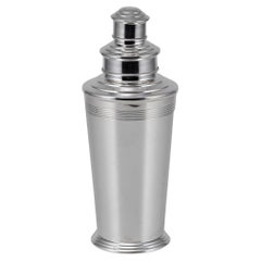 Shaker da cocktail in argento placcato Art Deco del 20° secolo, 1965 ca.