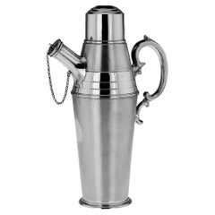 20th Century English Art Deco Solid Silver Cocktail Shaker, London, c.1935