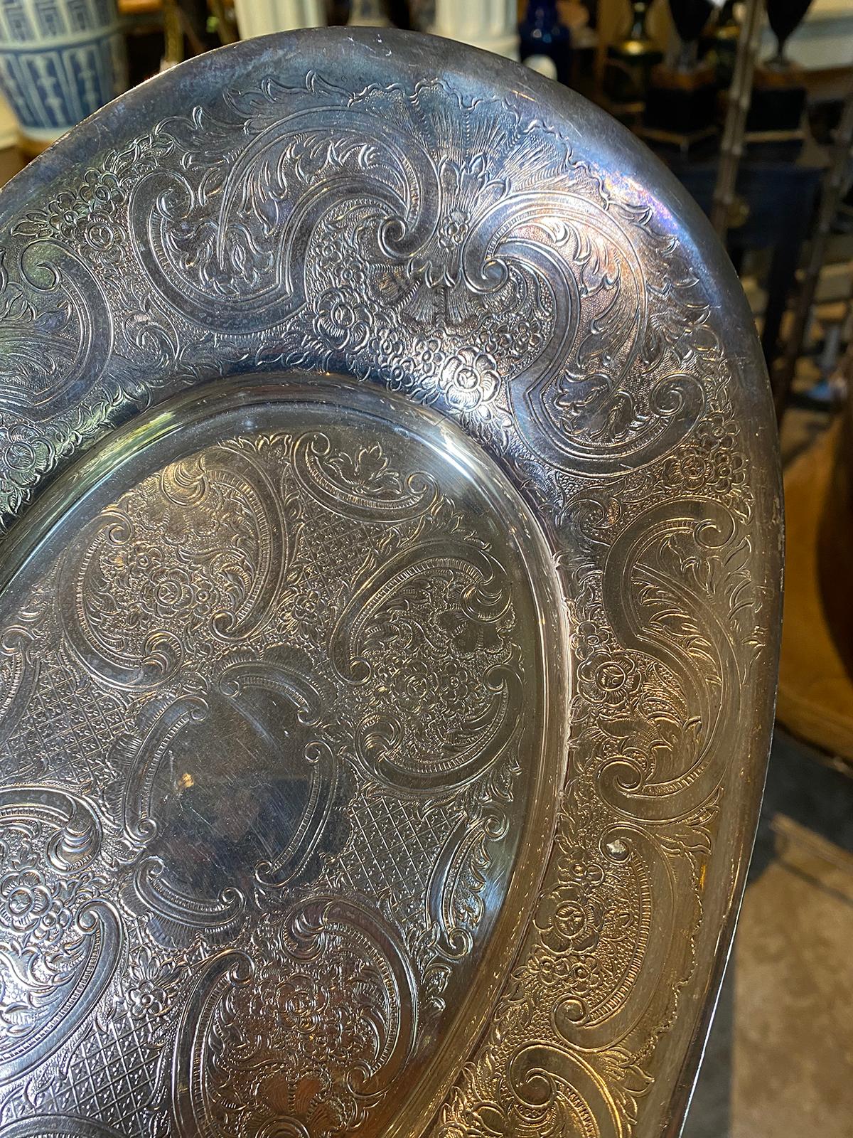 20th Century English Barker Ellis Silver Plate Dish, Marked For Sale 2