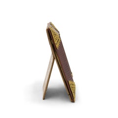 Cornice per quadri in coccodrillo marrone inglese del XX secolo