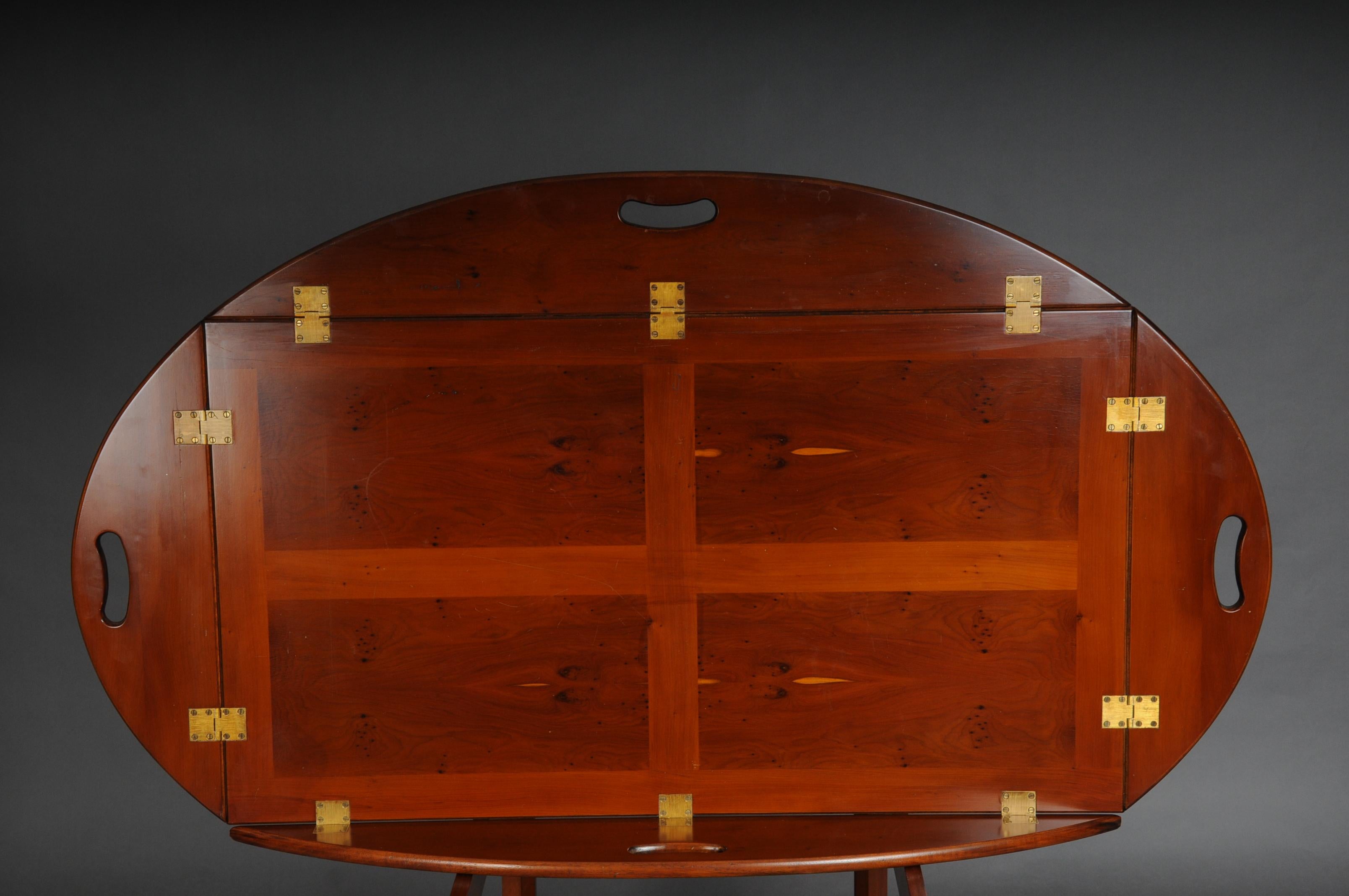 20th Century English Captain's Coffee Table / Table, Yew Tree For Sale 5