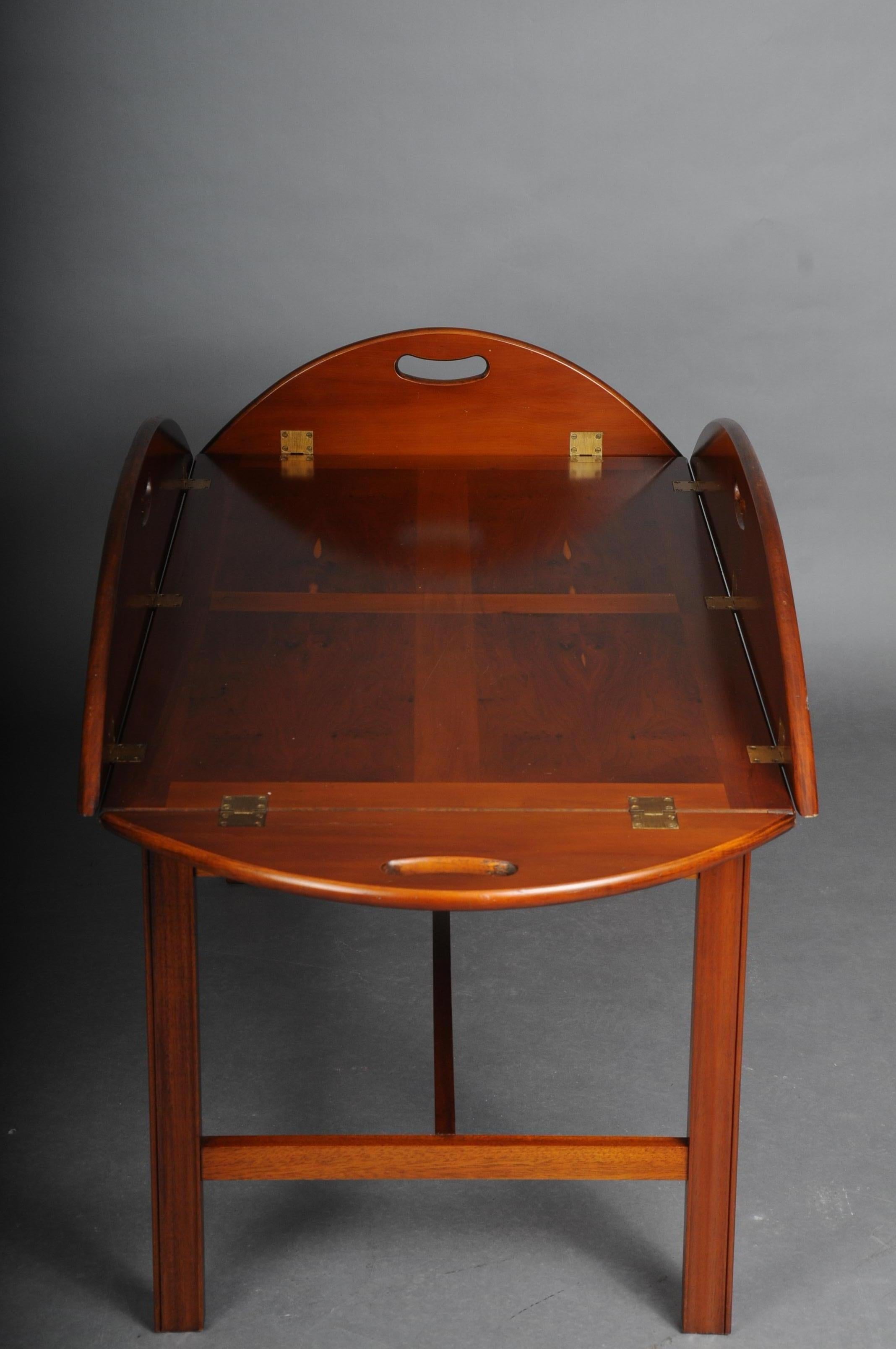 20th Century English Captain's Coffee Table / Table, Yew Tree For Sale 1