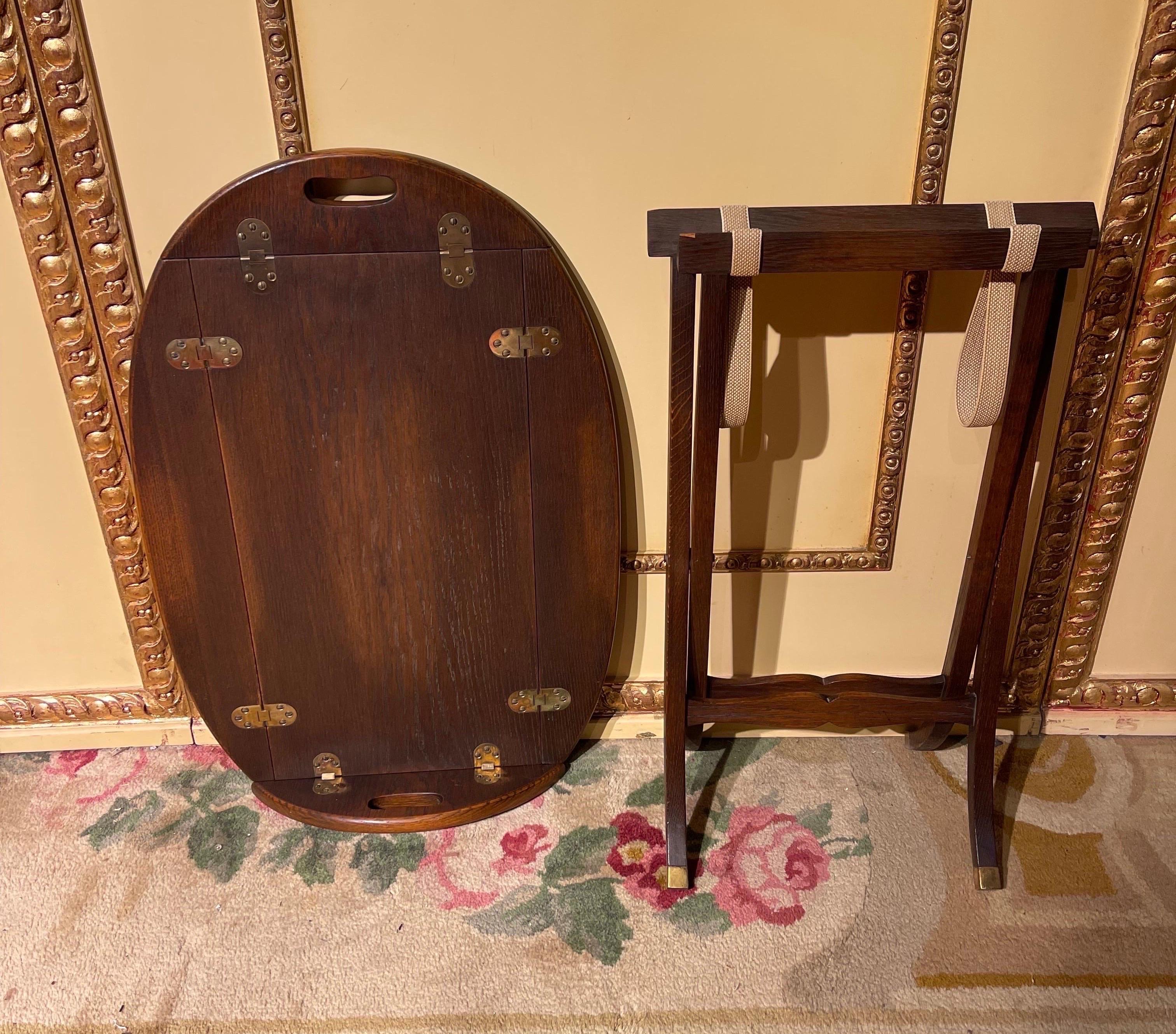 20th Century English Captain's Coffee Table / Table, Yew Tree For Sale 4