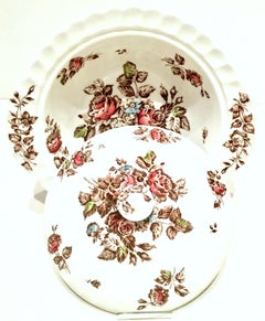 20th Century English Ceramic "Devon Sprays" Dinnerware by Johnson Brothers S/16