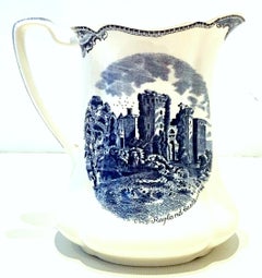 20th Century English Ceramic "Old British Castles" Pitcher by Johnson Brothers