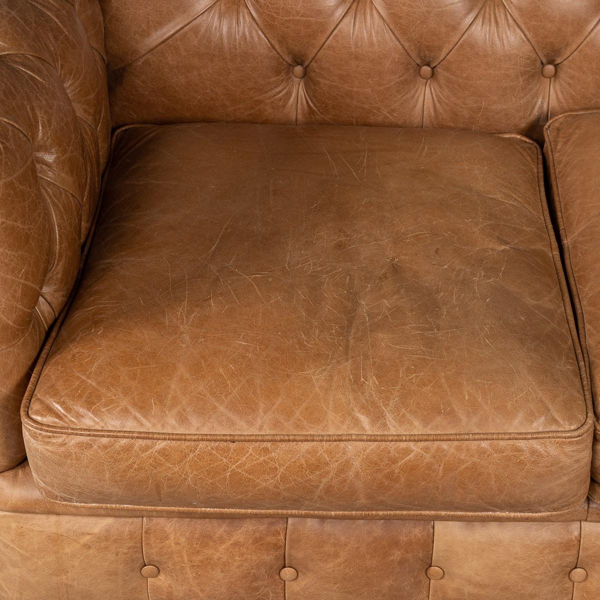 20th Century English Chesterfield Leather Sofa 5