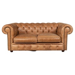 20th Century English Chesterfield Leather Sofa