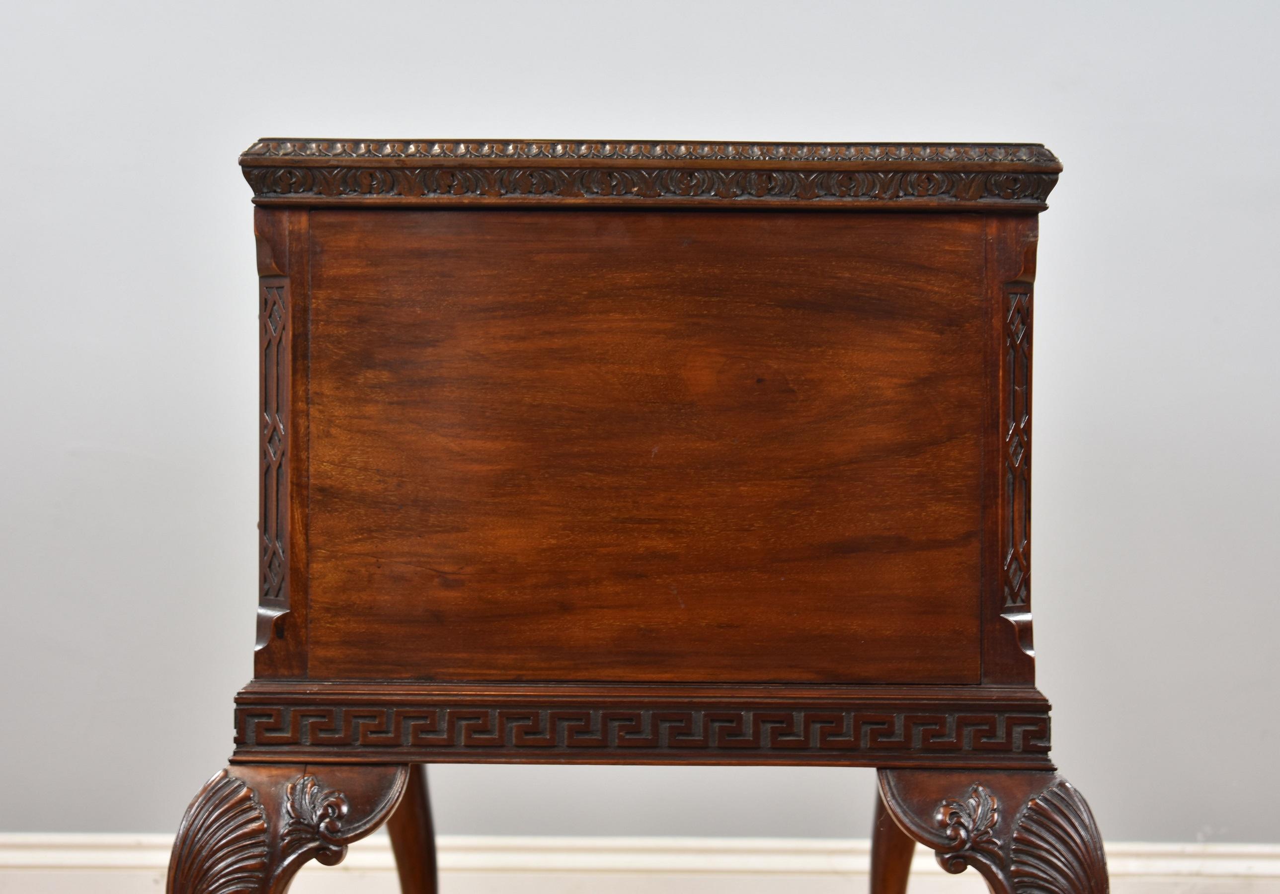 20th Century English Chippendale Flame Mahogany Writing Table 8