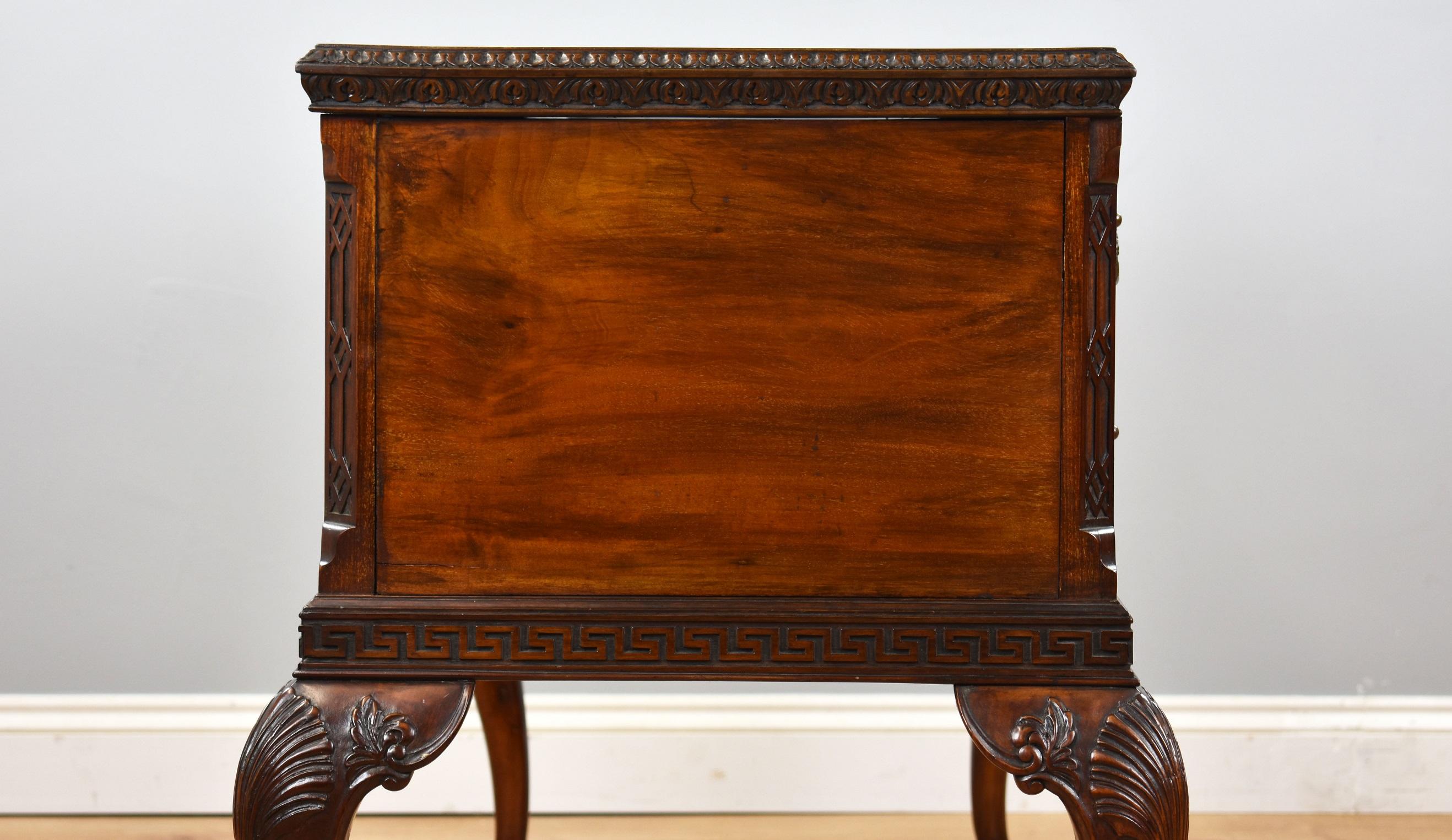 20th Century English Chippendale Flame Mahogany Writing Table 5