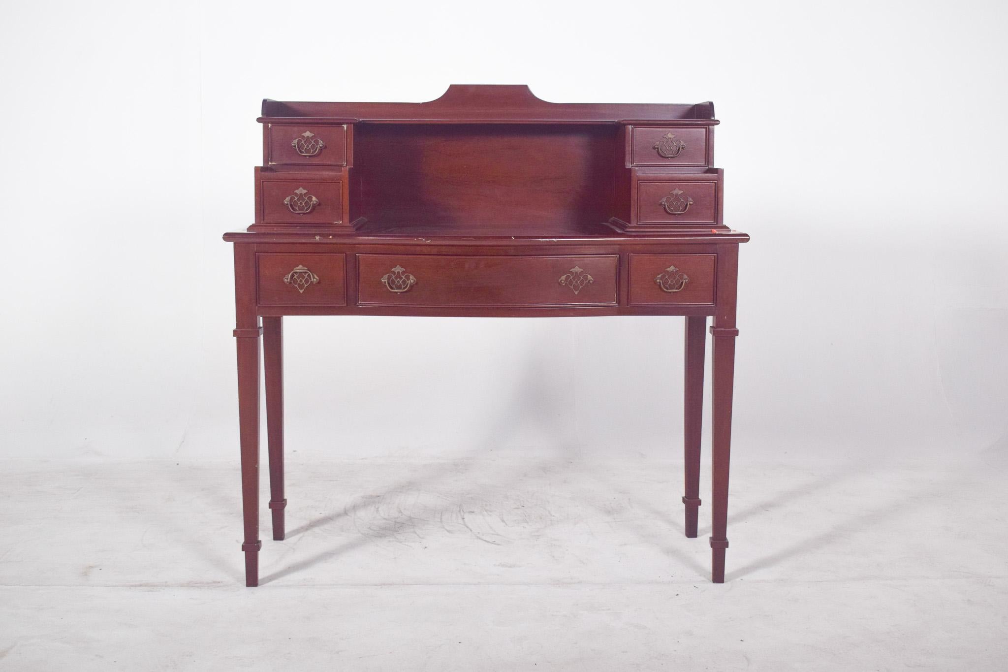 Wood 20th Century English Colonial-Style Desk For Sale