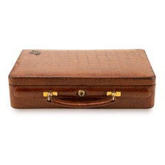 Englisches Krokodil-Schmuckkästchen des 20. Jahrhunderts, J C Vickery, London, um 1920