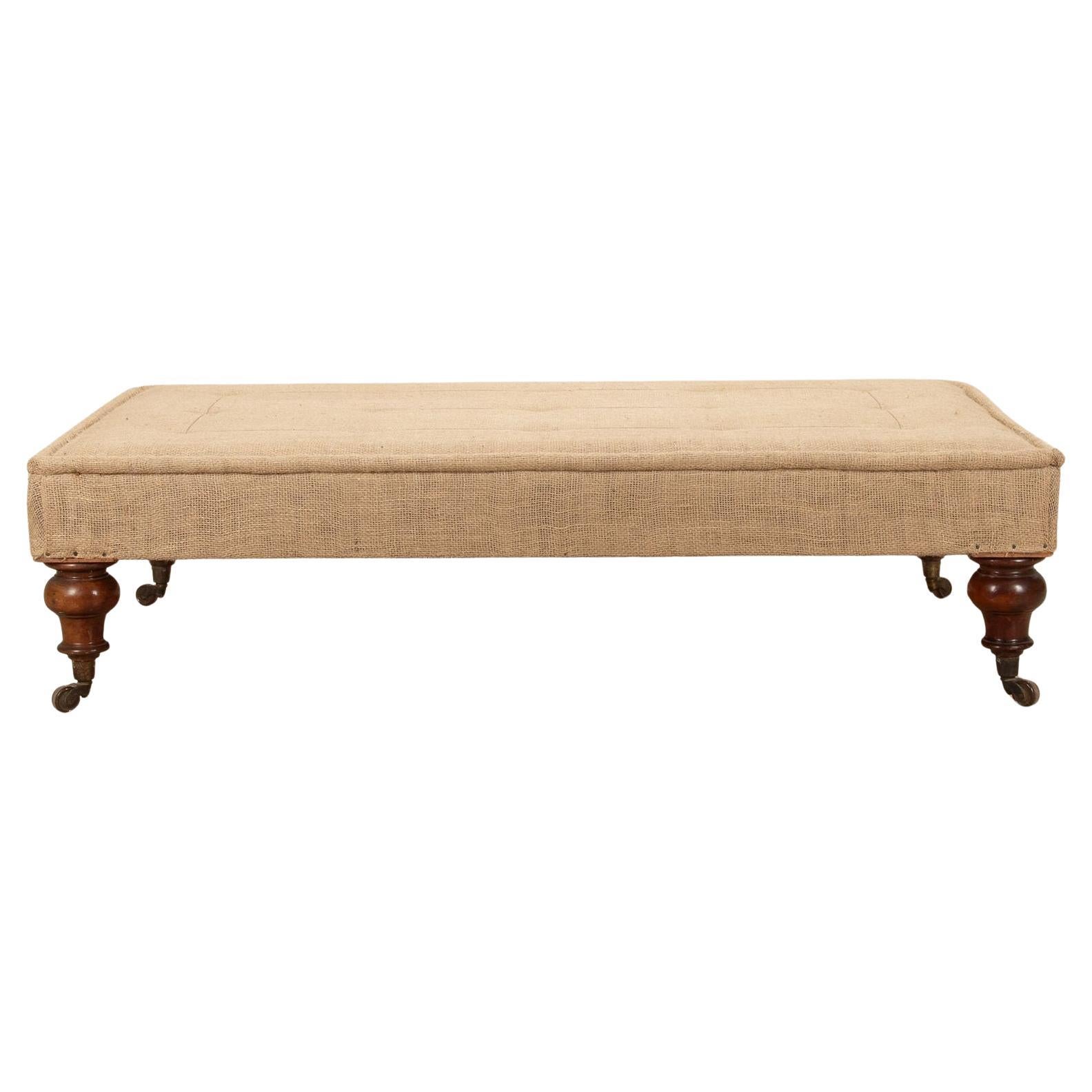 20th Century English Deconstructed Style Ottoman For Sale